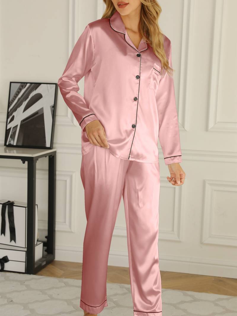Satijnen Dames Pyjama Set
