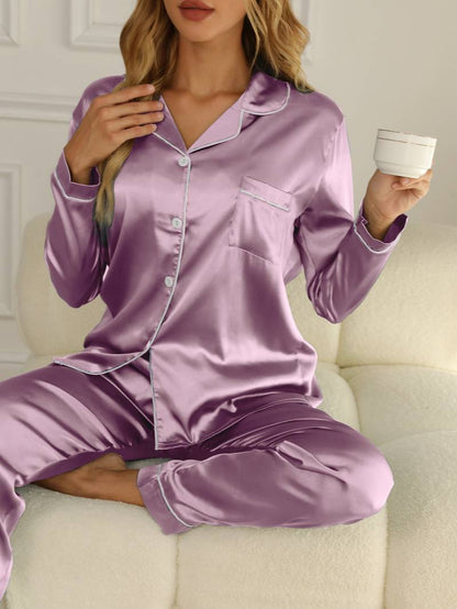 Satijnen Dames Pyjama Set