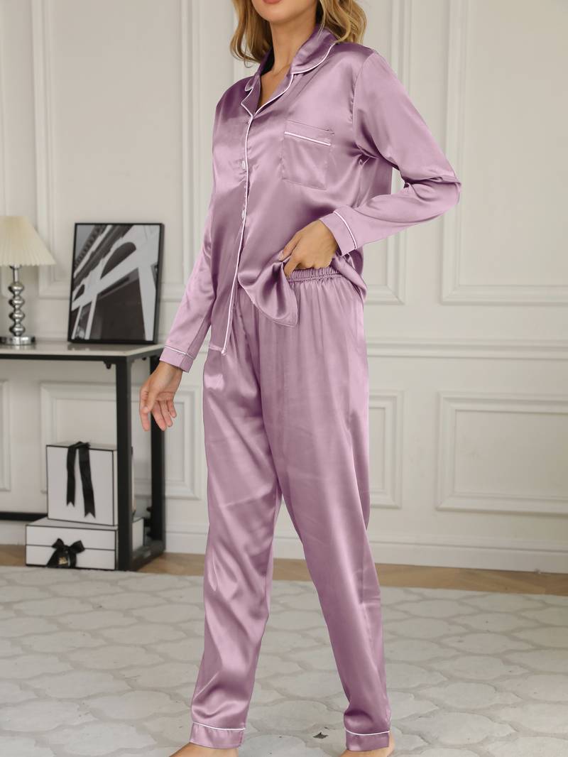 Satijnen Dames Pyjama Set